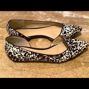 Banana Republic Cow print slip on flats
